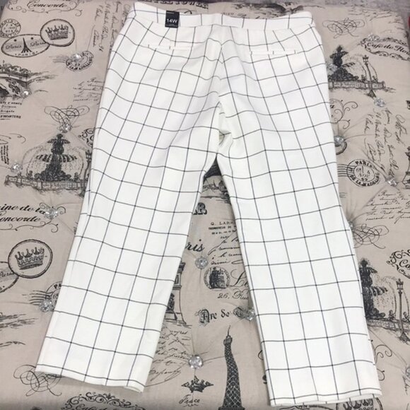 Amanda & Chelsea Windowpane Ponte Trousers PLUS - Picture 8 of 12